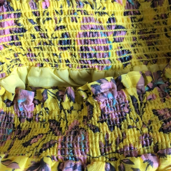 ANTHROPOLOGIE Clarabelle Maxi Skirt yellow with florals SIZE M NWT - Picture 6 of 15